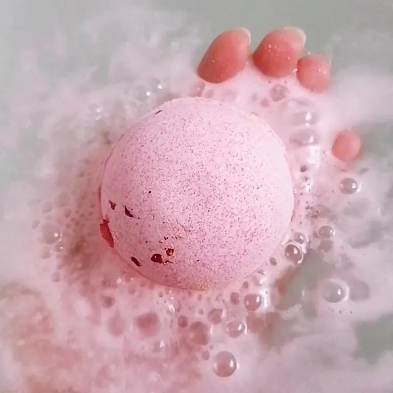 Handmade Rose Bath Bomb – Luxury Fizzy Spa Soak