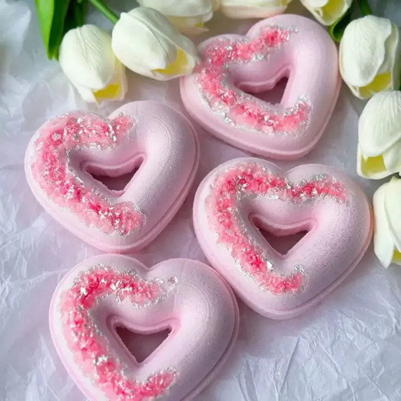 Handmade Rose Bath Bomb – Luxury Fizzy Spa Soak